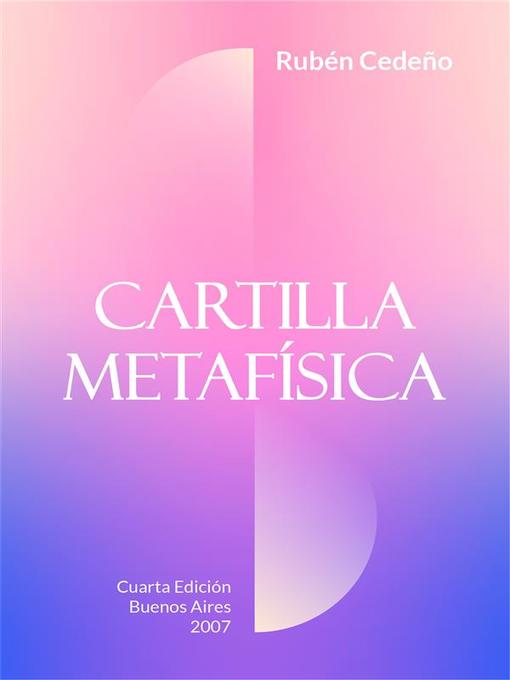 Title details for Cartilla Metafísica by Rubén Cedeño - Wait list